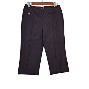 Lisette Black Pull-On Stretchy Classic Crop Pants Capris Style 777, Size 8